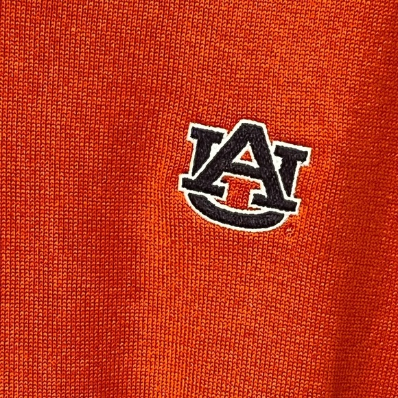 Cutter & Buck V-Neck Knit Vest Orange Auburn University Sleeveless Sweater XL - Picture 3 of 5